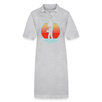 Saxophoniste saxophoniste - Robe polo bio PAIGER Stanley/Stella Femme - gris chiné - Devant
