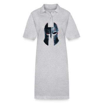 Kreuzritter Tempelritter Mittelalter - Stanley/Stella Frauen Bio-Polokleid PAIGER - Grau meliert - Vorne