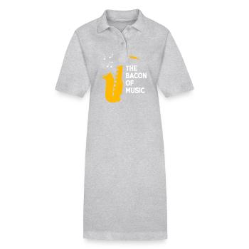 Saxophoniste saxophoniste - Robe polo bio PAIGER Stanley/Stella Femme - gris chiné - Devant