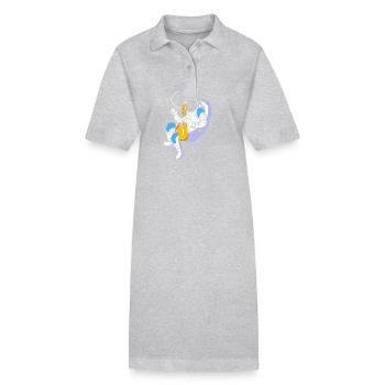 Saxophoniste saxophoniste - Robe polo bio PAIGER Stanley/Stella Femme - gris chiné - Devant