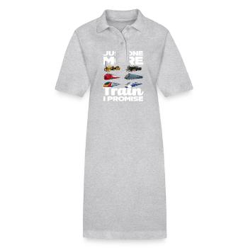Only one more train promised - Stanley/Stella PAIGER Organic Women’s Polo Dress - heather grey - Front