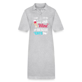 Sauvetage des animaux Droits des animaux Refuge pour animaux de sauvetage des animaux - Robe polo bio PAIGER Stanley/Stella Femme - gris chiné - Devant