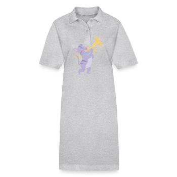 Trombone - Robe polo bio PAIGER Stanley/Stella Femme - gris chiné - Devant