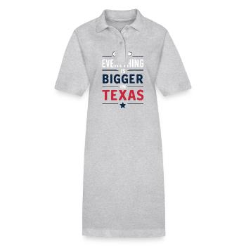 Texas State Texaner Texas - Stanley/Stella Frauen Bio-Polokleid PAIGER - Grau meliert - Vorne
