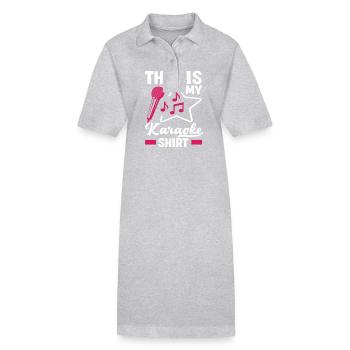 Das Ist Mein Karaoke Shirt - Stanley/Stella Frauen Bio-Polokleid PAIGER - Grau meliert - Vorne