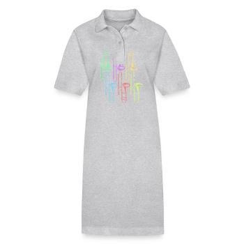 Trombone - Robe polo bio PAIGER Stanley/Stella Femme - gris chiné - Devant
