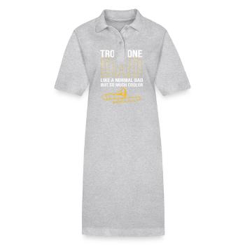 Trombone - Robe polo bio PAIGER Stanley/Stella Femme - gris chiné - Devant