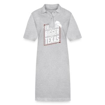 Texas State Texaner Texas - Stanley/Stella Frauen Bio-Polokleid PAIGER - Grau meliert - Vorne
