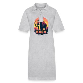 Funny Mammut Steinzeit für einen Mammutliebhaber - Stanley/Stella Frauen Bio-Polokleid PAIGER - Grau meliert - Vorne