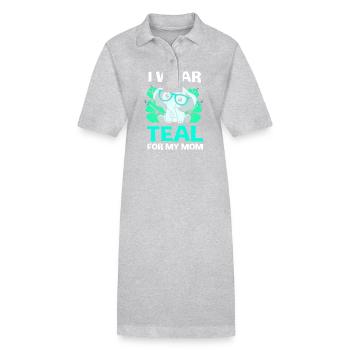 Pcos-Bewusstsein - Stanley/Stella Frauen Bio-Polokleid PAIGER - Grau meliert - Vorne