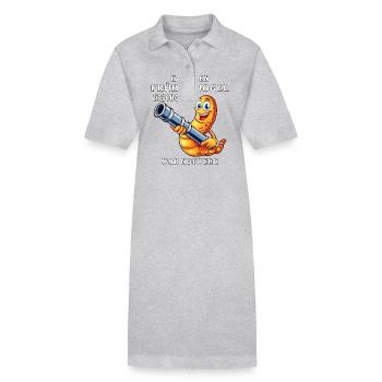 SHOT THE EARLY BIRD SELF-DEFENSE - Stanley/Stella PAIGER Organic Women’s Polo Dress - heather grey - Front