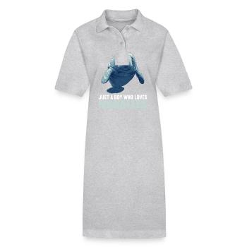 Seekuh Manatees Manatee - Stanley/Stella Frauen Bio-Polokleid PAIGER - Grau meliert - Vorne