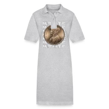 PIÈCES DE MONNAIE NUMISMATES - Robe polo bio PAIGER Stanley/Stella Femme - gris chiné - Devant