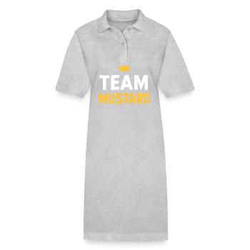 Moutarde Moutarde jaune Délicieux manger de la moutarde chaude - Robe polo bio PAIGER Stanley/Stella Femme - gris chiné - Devant