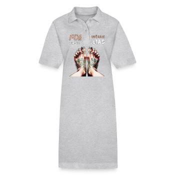 FÜßE VERWÖHNEN ALLTAG VERGESSEN - Stanley/Stella Frauen Bio-Polokleid PAIGER - Grau meliert - Vorne