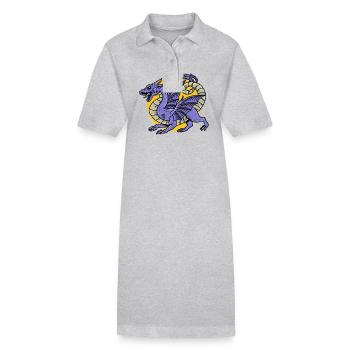 Fantasy RPG Dragon Magic Dungeon - Robe polo bio PAIGER Stanley/Stella Femme - gris chiné - Devant