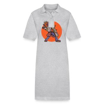 RPG Fantasy Guerrier Magique Donjon - Robe polo bio PAIGER Stanley/Stella Femme - gris chiné - Devant