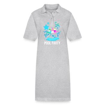 Pool Party - Stanley/Stella Frauen Bio-Polokleid PAIGER - Grau meliert - Vorne