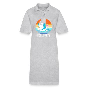 Pool Party - Stanley/Stella Frauen Bio-Polokleid PAIGER - Grau meliert - Vorne