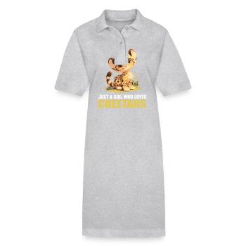 Cheetah Geparde Gepard - Stanley/Stella Frauen Bio-Polokleid PAIGER - Grau meliert - Vorne