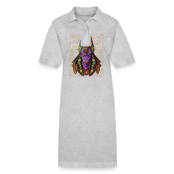 Hieroglyphen König Tut Ägyptische Mythologie - Stanley/Stella Frauen Bio-Polokleid PAIGER - Grau meliert - Vorne