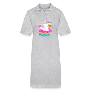 Pool Party - Stanley/Stella Frauen Bio-Polokleid PAIGER - Grau meliert - Vorne