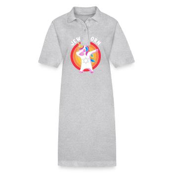 Chanukkah - Stanley/Stella Frauen Bio-Polokleid PAIGER - Grau meliert - Vorne