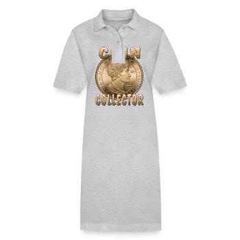 COIN COLLECTOR - Stanley/Stella PAIGER Organic Women’s Polo Dress - heather grey - Front
