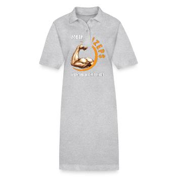 MES BICEPS, PAS MON CARACTÈRE - Robe polo bio PAIGER Stanley/Stella Femme - gris chiné - Devant