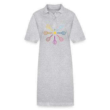 Drôle de joueur de tennis Raquette Tennis - Robe polo bio PAIGER Stanley/Stella Femme - gris chiné - Devant