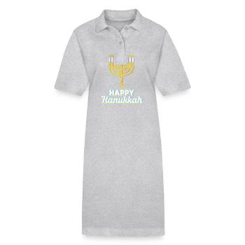 Chanukkah - Stanley/Stella Frauen Bio-Polokleid PAIGER - Grau meliert - Vorne