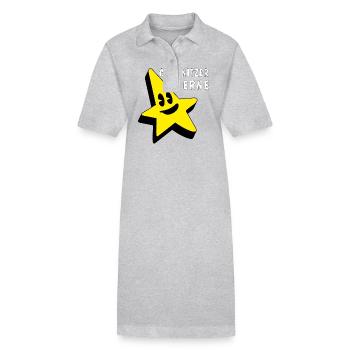 CHEMNITZER STAR FEVER - Stanley/Stella Frauen Bio-Polokleid PAIGER - Grau meliert - Vorne