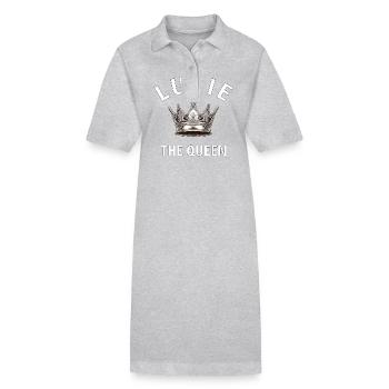 LUCIE LA REINE - Robe polo bio PAIGER Stanley/Stella Femme - gris chiné - Devant