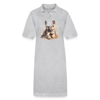 Wölfe Wolf - Stanley/Stella Frauen Bio-Polokleid PAIGER - Grau meliert - Vorne