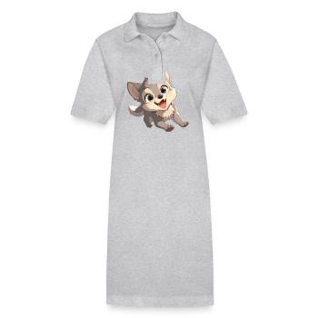 Wölfe Wolf - Stanley/Stella Frauen Bio-Polokleid PAIGER - Grau meliert - Vorne