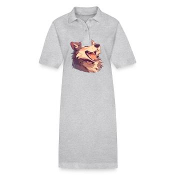 Wölfe Wolf - Stanley/Stella Frauen Bio-Polokleid PAIGER - Grau meliert - Vorne