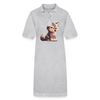 Wölfe Wolf - Stanley/Stella Frauen Bio-Polokleid PAIGER - Grau meliert - Vorne
