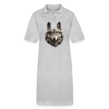 Wölfe Wolf - Stanley/Stella Frauen Bio-Polokleid PAIGER - Grau meliert - Vorne
