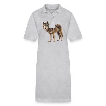 Wölfe Wolf - Stanley/Stella Frauen Bio-Polokleid PAIGER - Grau meliert - Vorne