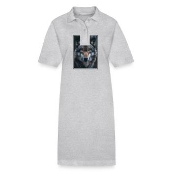 Wölfe Wolf - Stanley/Stella Frauen Bio-Polokleid PAIGER - Grau meliert - Vorne