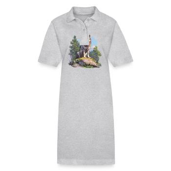 Wölfe Wolf - Stanley/Stella Frauen Bio-Polokleid PAIGER - Grau meliert - Vorne