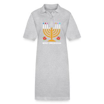Chanukkah - Stanley/Stella Frauen Bio-Polokleid PAIGER - Grau meliert - Vorne