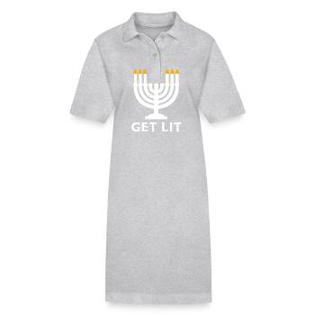 Chanukkah - Stanley/Stella Frauen Bio-Polokleid PAIGER - Grau meliert - Vorne