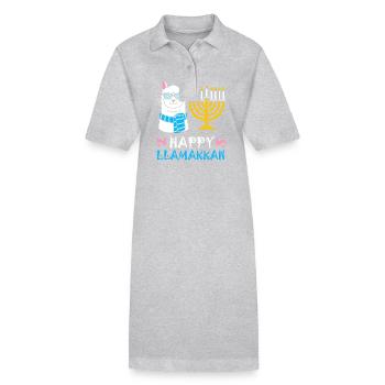 Chanukkah - Stanley/Stella Frauen Bio-Polokleid PAIGER - Grau meliert - Vorne