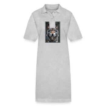 Wölfe Wolf - Stanley/Stella Frauen Bio-Polokleid PAIGER - Grau meliert - Vorne