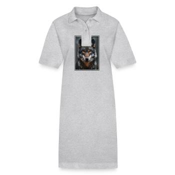 Wölfe Wolf - Stanley/Stella Frauen Bio-Polokleid PAIGER - Grau meliert - Vorne