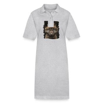 Wölfe Wolf - Stanley/Stella Frauen Bio-Polokleid PAIGER - Grau meliert - Vorne