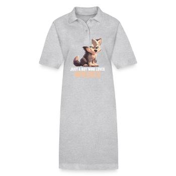 Wölfe Wolf - Stanley/Stella Frauen Bio-Polokleid PAIGER - Grau meliert - Vorne