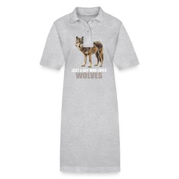 Wölfe Wolf - Stanley/Stella Frauen Bio-Polokleid PAIGER - Grau meliert - Vorne