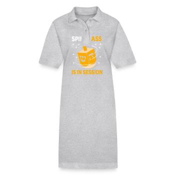 Chanukkah - Stanley/Stella Frauen Bio-Polokleid PAIGER - Grau meliert - Vorne